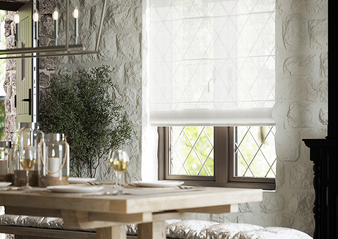 Tanami Voile, White Dawn - Roman Blind - Image 5